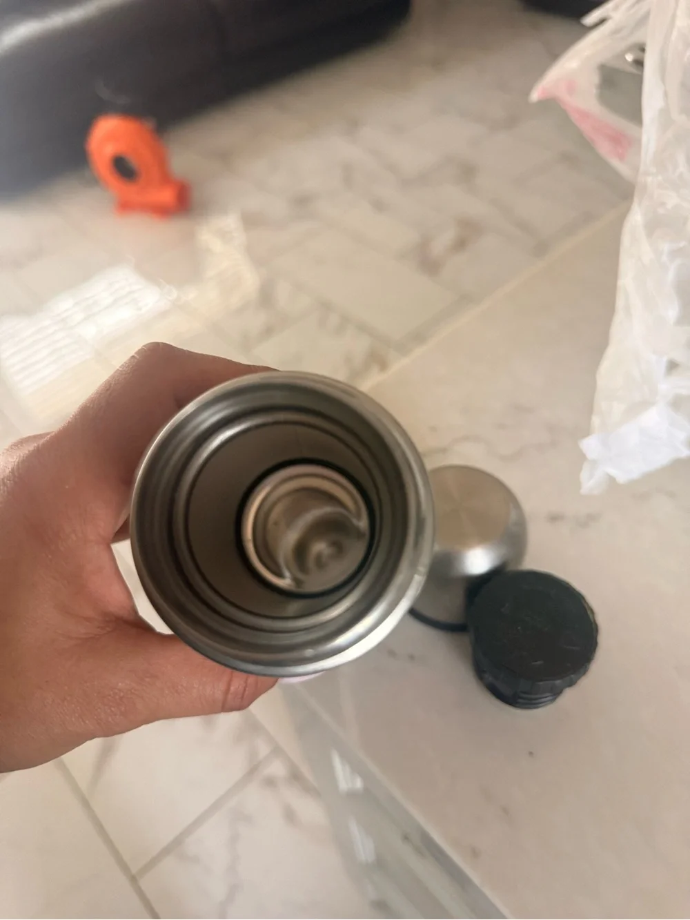 Thermos Bottle on Counter